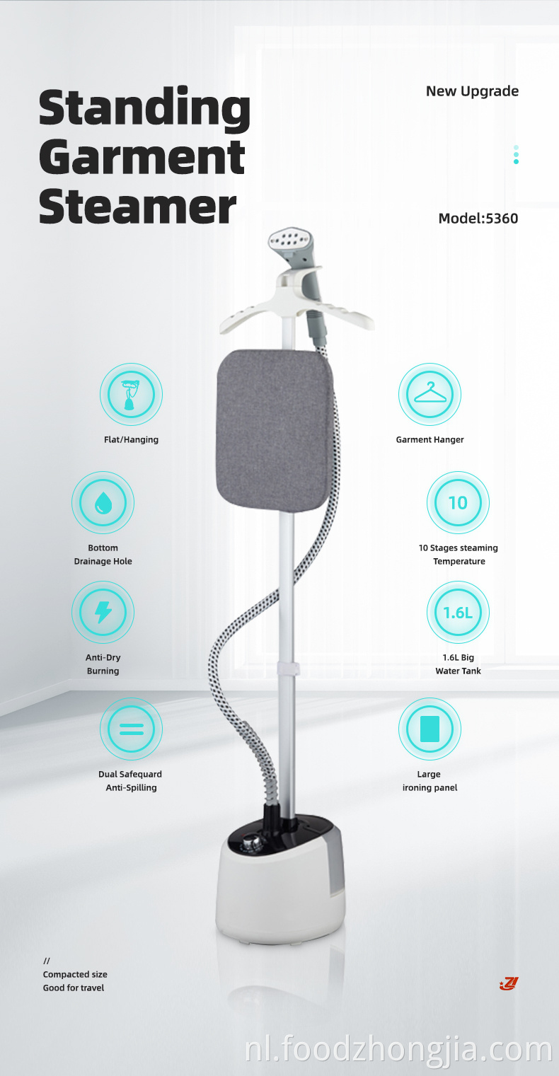 ZJ staande stoomboot Hangligng borstel kledingstuk verticaal stoomijzer voor kleding